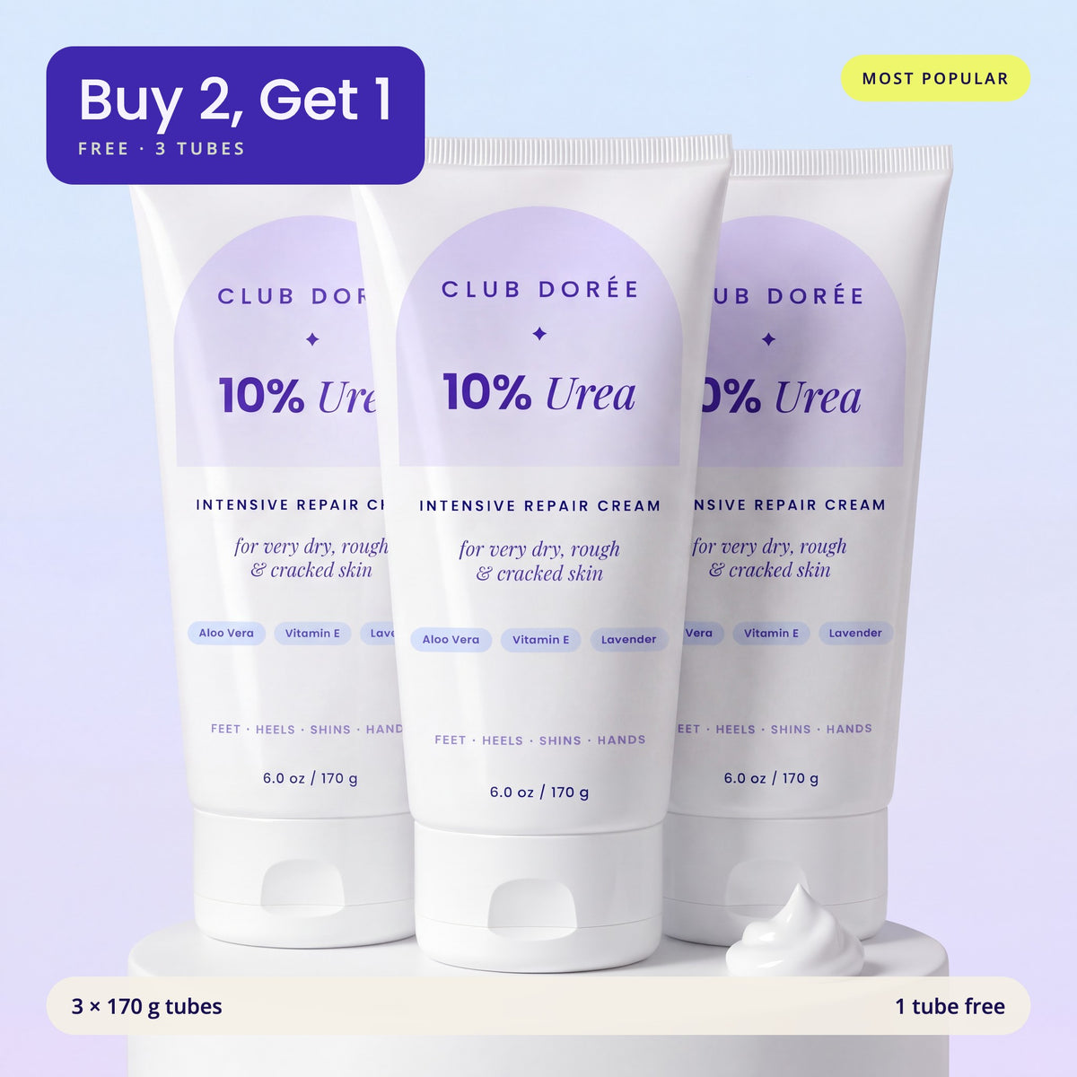Buy 2, get 1 free: three tubes